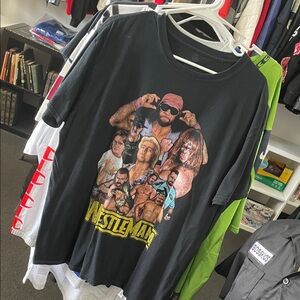 Men’s 2017 WWE Wrestle Mania Tee Shit Black Used Sz XL Rare